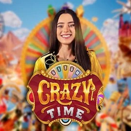Official Live Casino logo: Crazy Time by Evolution at WildHub Casino