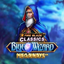 Fire Blaze Blue Wizard Megaways logo by Rarestone Gaming WildHub Casino
