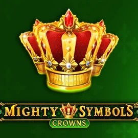 Mighty Symbols Crowns slot logo by Wazdan at WildHub Casino